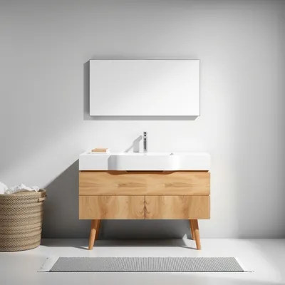 Mueble de lavabo en chapa natural Aitana — Encina Roja