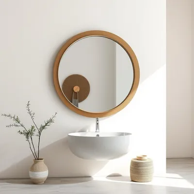 Espejo redondo de inspiración mediterránea Cazorla — Casa Verdi