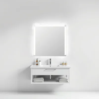 Espejo rectangular de líneas rectas Bidasoa — Ribera Norte