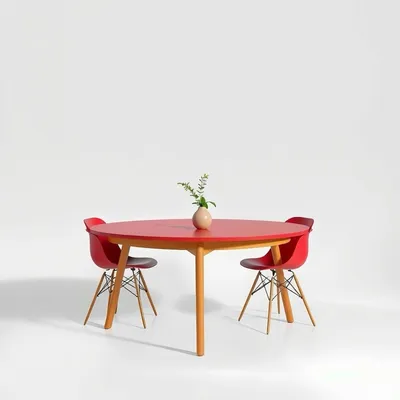 Mesa redonda de estilo nórdico Ancares — Ribera Norte