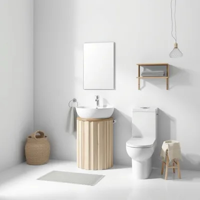 Columna de baño de nogal Nervión — Roblería