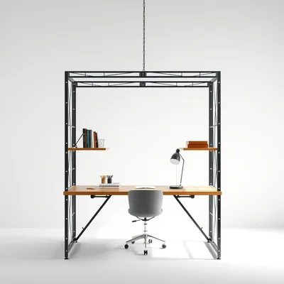 Escritorio elevable con estructura metálica Segura — Nogalt