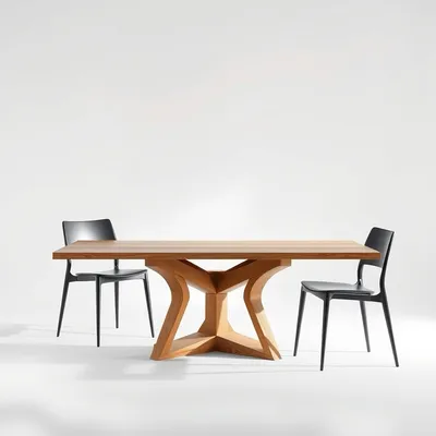 Mesa de comedor de nogal Duero — Ribera Norte