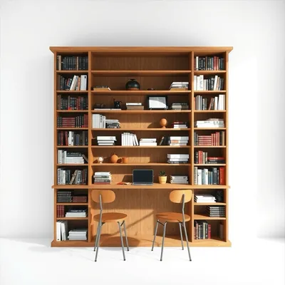 Librería alta de roble macizo Miño — Taller Duero