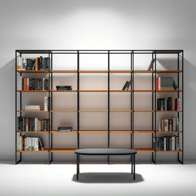 Librería modular con estructura metálica Moncayo — Casa Verdi