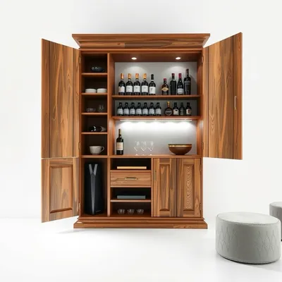 Mueble bar de nogal Cazorla — Casa Verdi