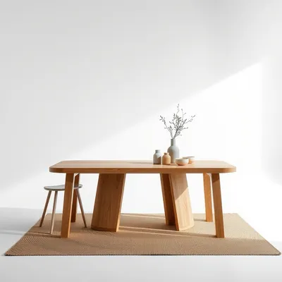Mesa de comedor en madera de haya Turia — Encina Roja