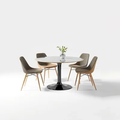 Silla de comedor de líneas rectas Ebro — Taller Duero