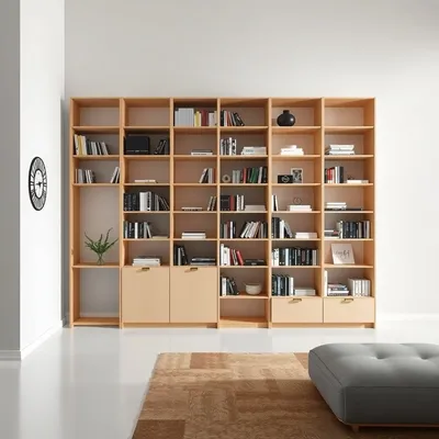 Librería modular de nogal Urbión — Sierra Alba
