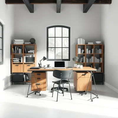 Escritorio con estructura metálica Gredos — Taller Duero