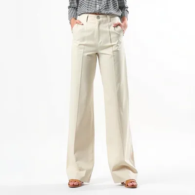 Pantalón wide leg de gasa Llanes — Duna Sur