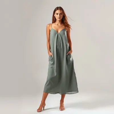 Vestido camisero con acabado lavado Pedraza — Mistral & Co