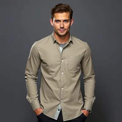 Camisa slim fit con acabado lavado Ribadeo — Garbo