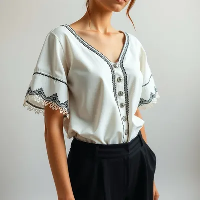 Conjunto de punto con detalle bordado Comillas — Duna Sur