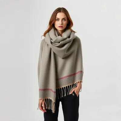 Bufanda de lana con acabado lavado Lastres — Mistral & Co