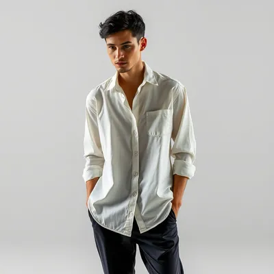 Camisa de popelín en tejido reciclado Cadaqués — Jaraíz