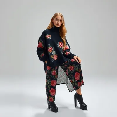 Conjunto de felpa con estampado floral Getaria — Levante Club