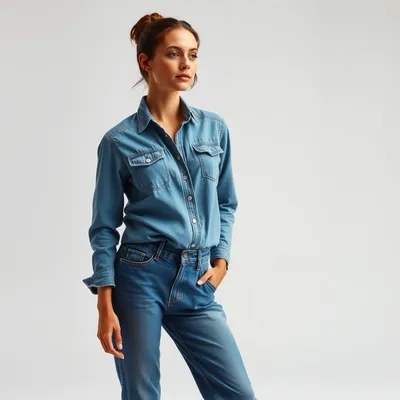 Vaquero mom fit de algodón peinado Frigiliana — Fábula