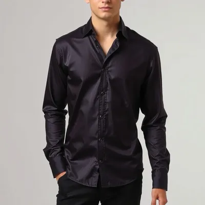 Camisa de franela en tejido elástico Altea — Garbo