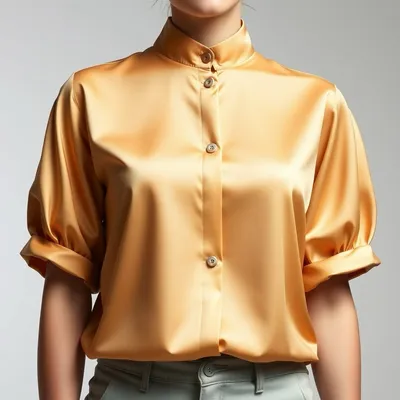 Blusa satinada en tejido técnico Comillas — Hispalis