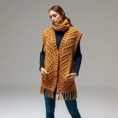 Chaleco de punto de pana Peñíscola — Alondra
