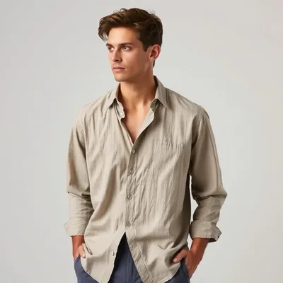 Camisa de popelín de lino lavado Sotogrande — Hispalis