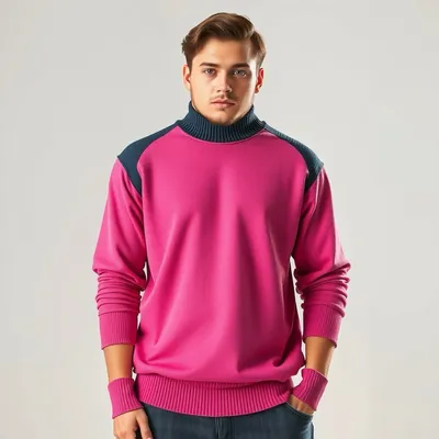 Jersey de cuello alto de crepé Altea — Costalta