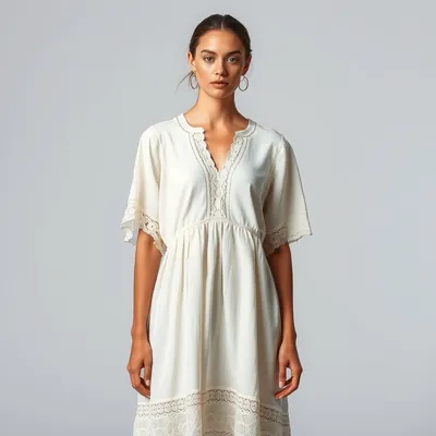 Vestido lencero de algodón peinado Sotogrande — Encinar