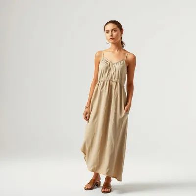 Vestido camisero de algodón peinado Lastres — Duna Sur