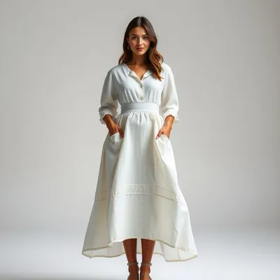 Vestido de punto de lino lavado Olite — Mistral & Co