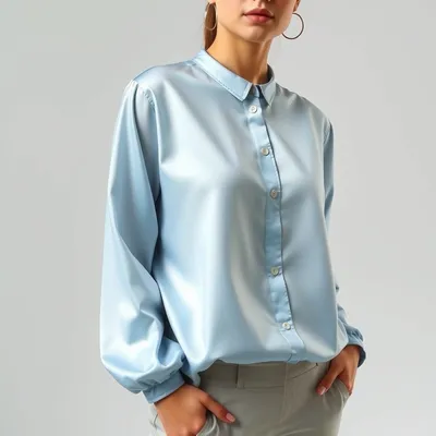 Blusa satinada con acabado lavado Chinchón — Costalta