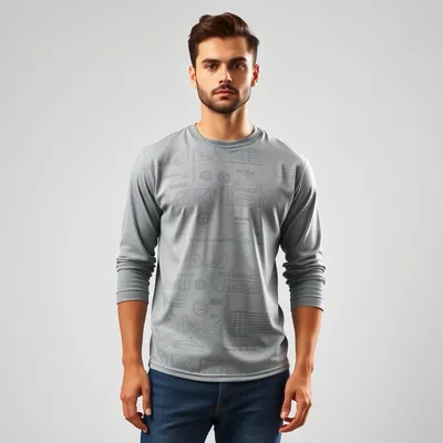 Camiseta de manga larga de canalé Cudillero — Costalta