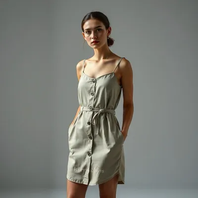 Vestido camisero en tejido técnico Deià — Hispalis