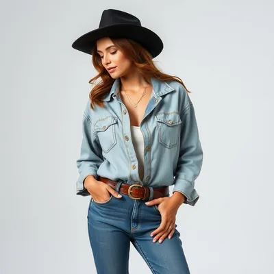 Vaquero mom fit de crepé Ribadeo — Alondra
