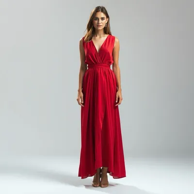 Vestido largo de sarga Sepúlveda — Mistral & Co