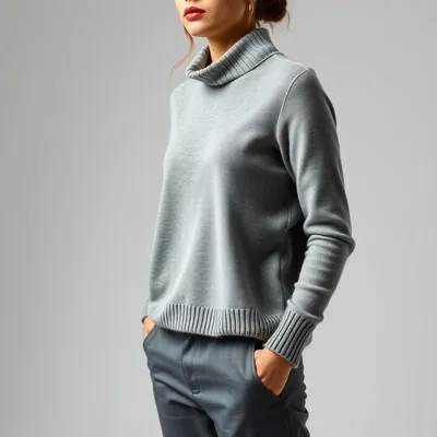 Jersey de cuello alto de lana merina Getaria — Jaraíz
