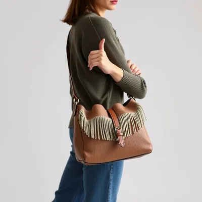 Bandolera de lana merina Vejer — Garbo