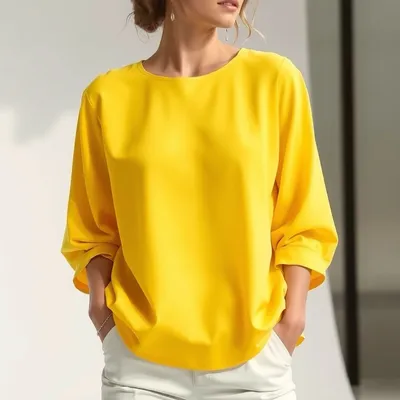 Blusa fluida en tejido elástico Combarro — Duna Sur