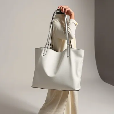 Bolso tote de canalé Llanes — Índigo Norte