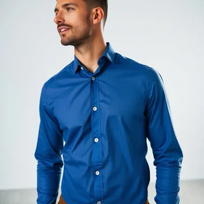 Camisa slim fit con detalle bordado Aracena — Fábula