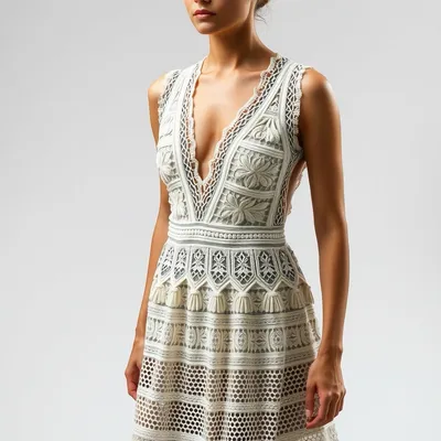 Vestido cruzado de gasa Setenil — Mistral & Co