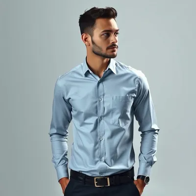 Camisa slim fit en tejido técnico Almagro — Índigo Norte