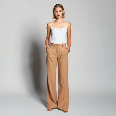 Pantalón wide leg de crepé Trujillo — Hispalis