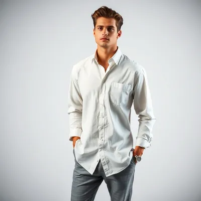 Camisa de lino de sarga Sotogrande — Bruma