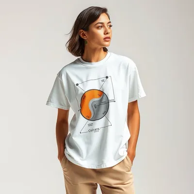 Camiseta ilustrada en tejido reciclado Zahara — Bruma