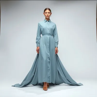 Vestido largo en tejido técnico Peñíscola — Hispalis