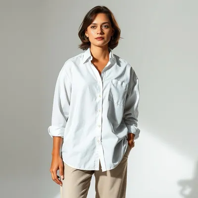 Camisa oversize en tejido elástico Getaria — Jaraíz