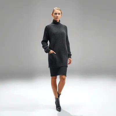 Vestido cruzado de lana merina Olite — Levante Club