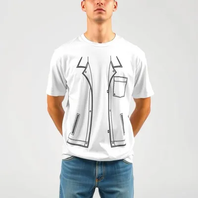Camiseta ilustrada en tejido elástico Cudillero — Jaraíz