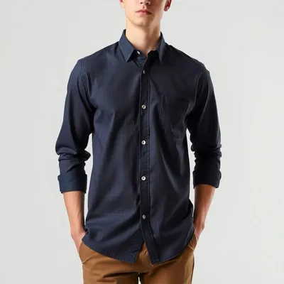 Camisa oxford con acabado lavado Cadaqués — Índigo Norte